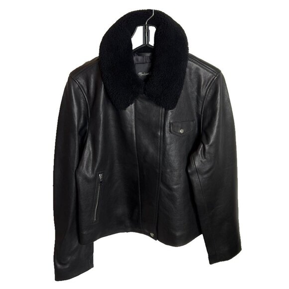 Madewell Black Leather Jacket - Picture 2 of 12
